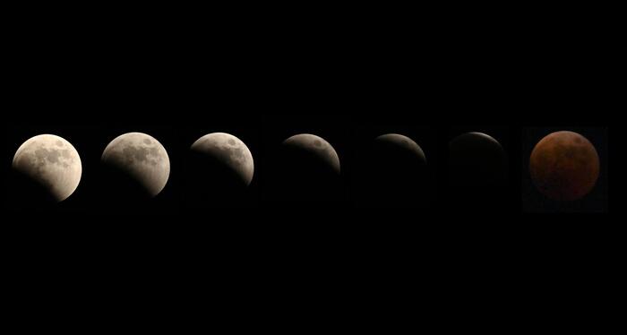 l'eclissi totale di luna, l'ultima fino al 2025