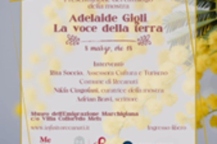 marche adelaide gigli. la voce della terra l8 marzo presentazione del catalogo della mostra al museo dellemigrazione marchigiana di recanati immagine6