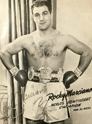 rocky marciano postcard 1953