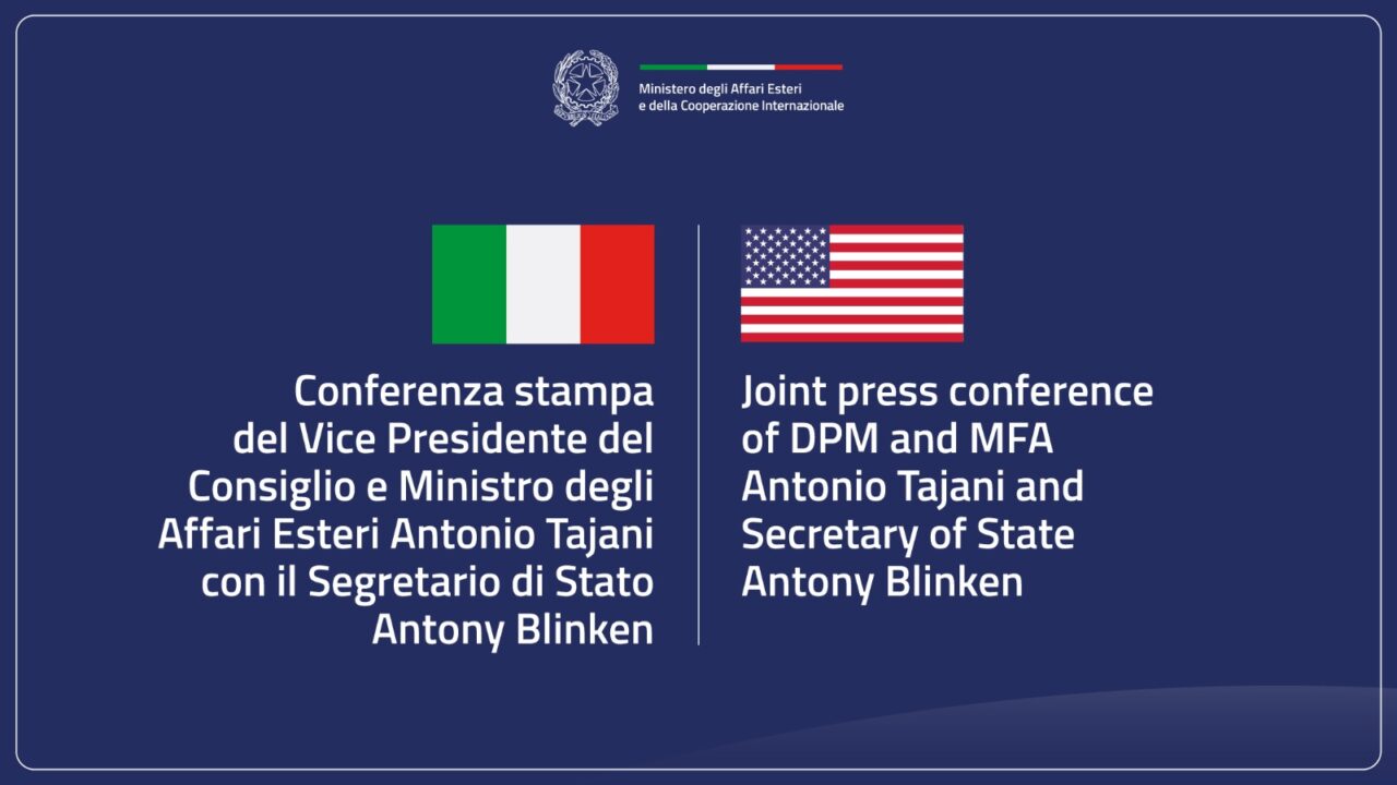 conferenza stampa tajani