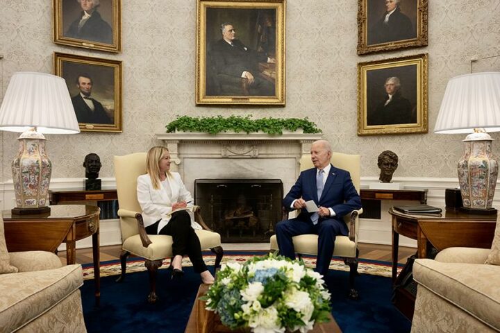 meloni biden