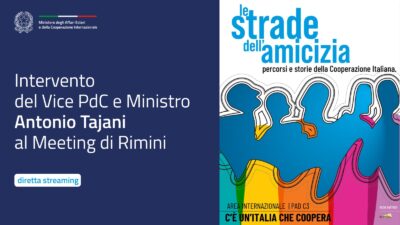 intervento del vice pdc e ministro degli esteri antonio tajani al meeting di rimini