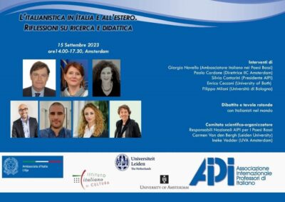 amsterdam incontro internazionale sullitalianistica nel mondo