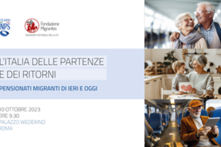 da inps e la fondazione migrantes il 10 ottobre il convegno litalia delle partenze e dei ritorni. pensionati migranti di ieri e oggi immagine6 397x223
