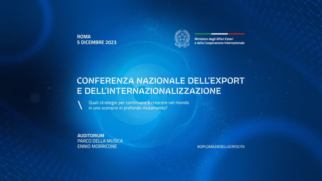 il ministro antonio tajani presiede la conferenza nazionale dellexport e dellinternazionalizzazione delle imprese