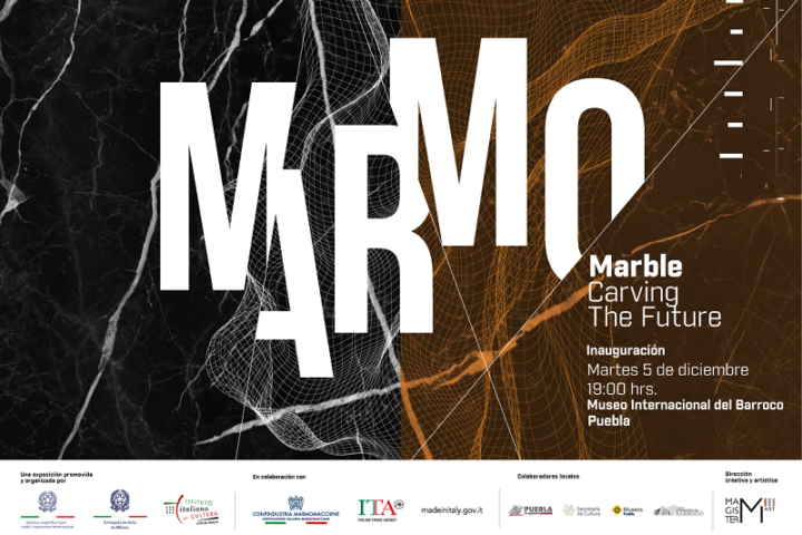 puebla inaugurazione della mostra marmo carving the future