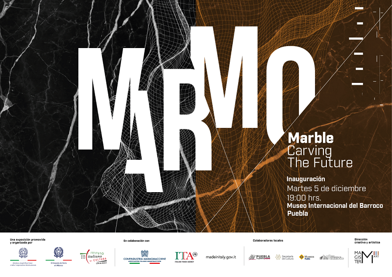 puebla inaugurazione della mostra marmo carving the future
