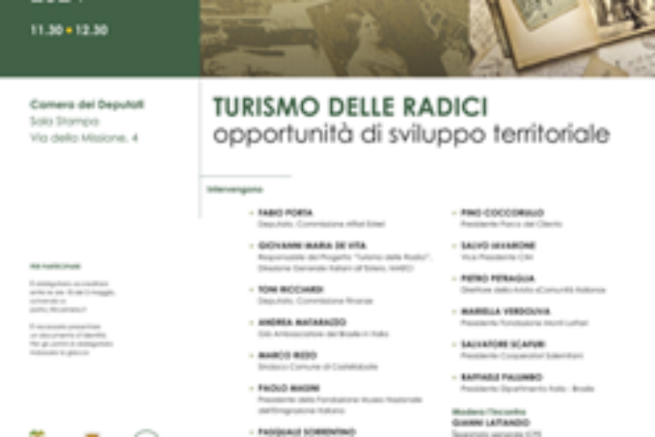 lunedi 6 maggio alla camera dei deputati la presentazione del progetto turismo delle radici opportunita di sviluppo locale bis immagine22 248x223