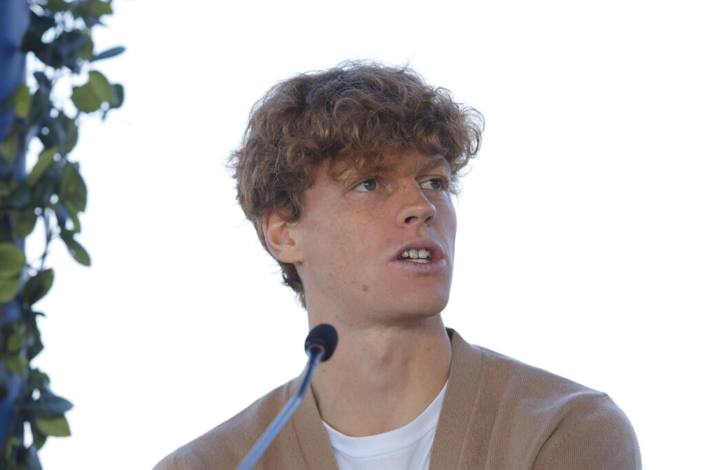 conferenza stampa con jannik sinner