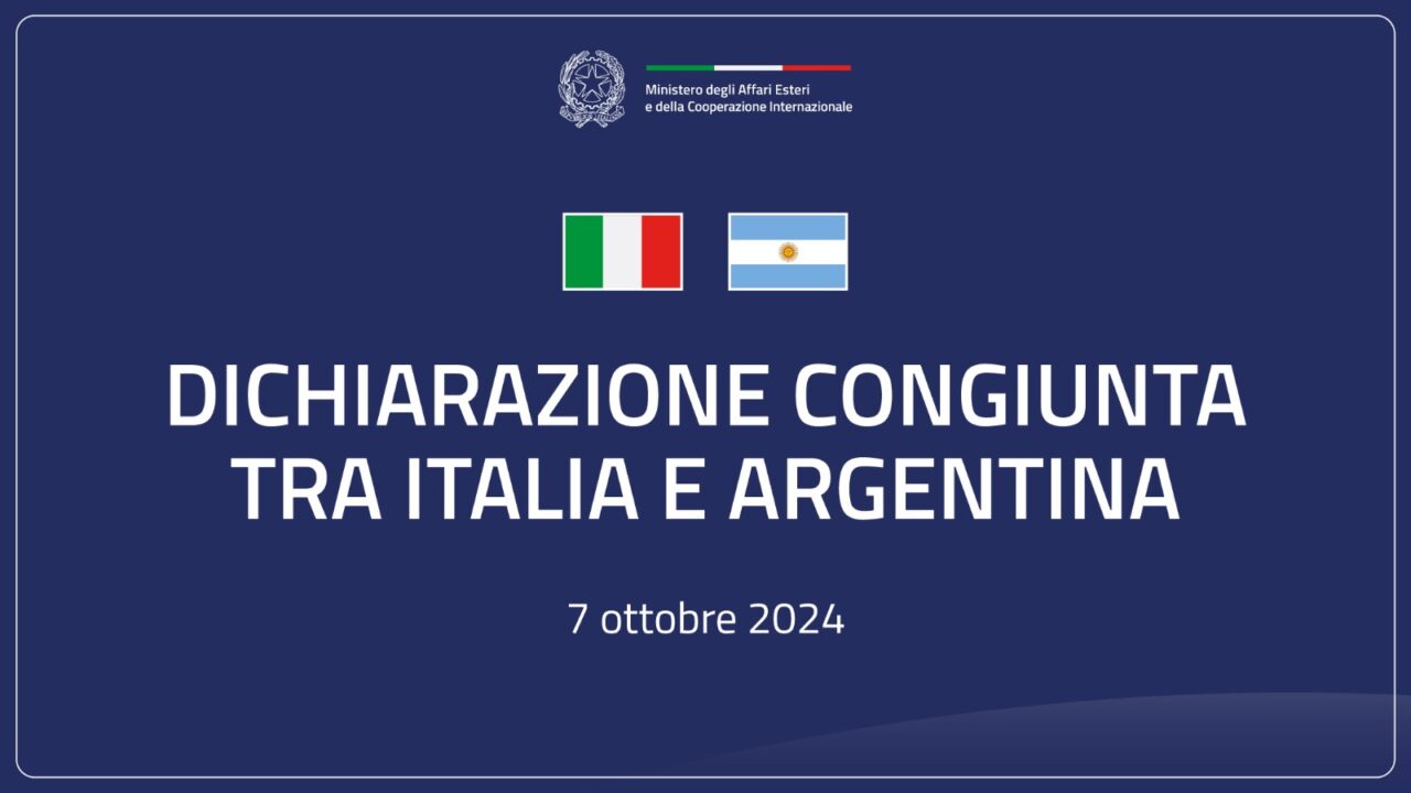 dichiarazione congiunta italia argentina