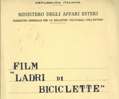 il cinema italiano nelle carte dellarchivio storico diplomatico