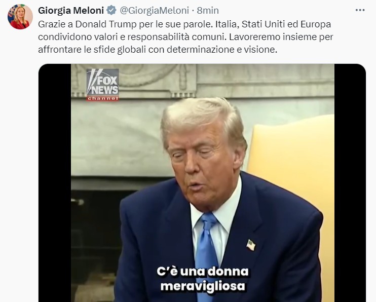 trump innamorato di giorgia