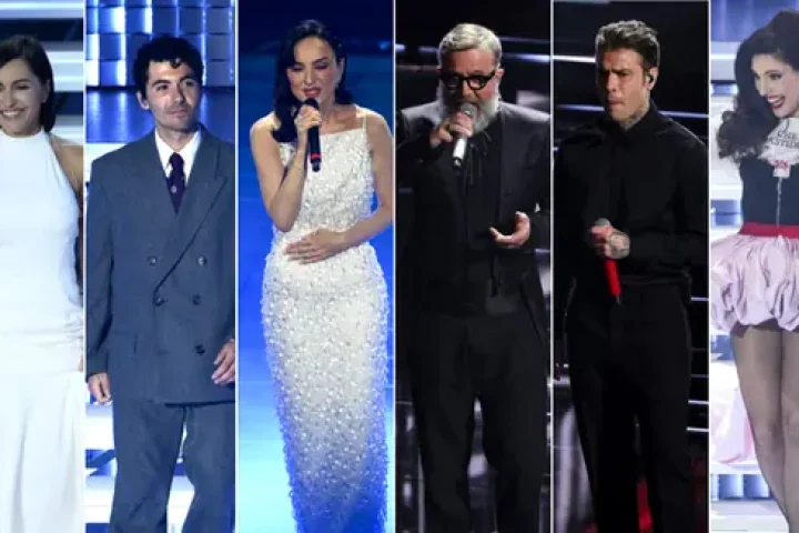 serena brancale fulminacci arisa fedez masini ditonellapiaga i piu votati dalla sala stampa dopo la prima serata di sanremo 2026 ansa
