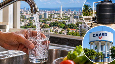 agua del grifo y ciudad costera