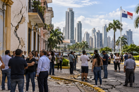 ciudad costera tras el terremoto