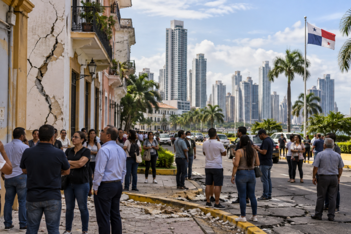 ciudad costera tras el terremoto