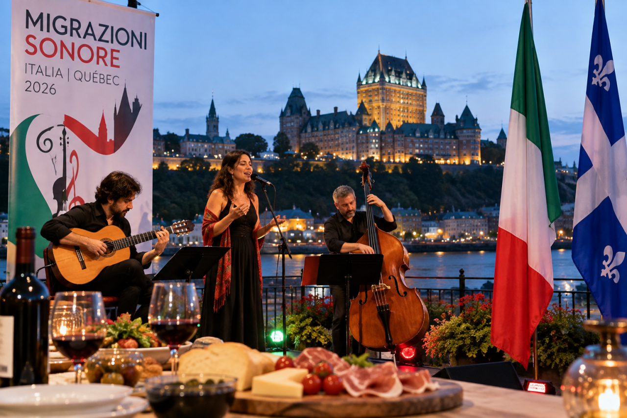 festival italiano junto al río en québec