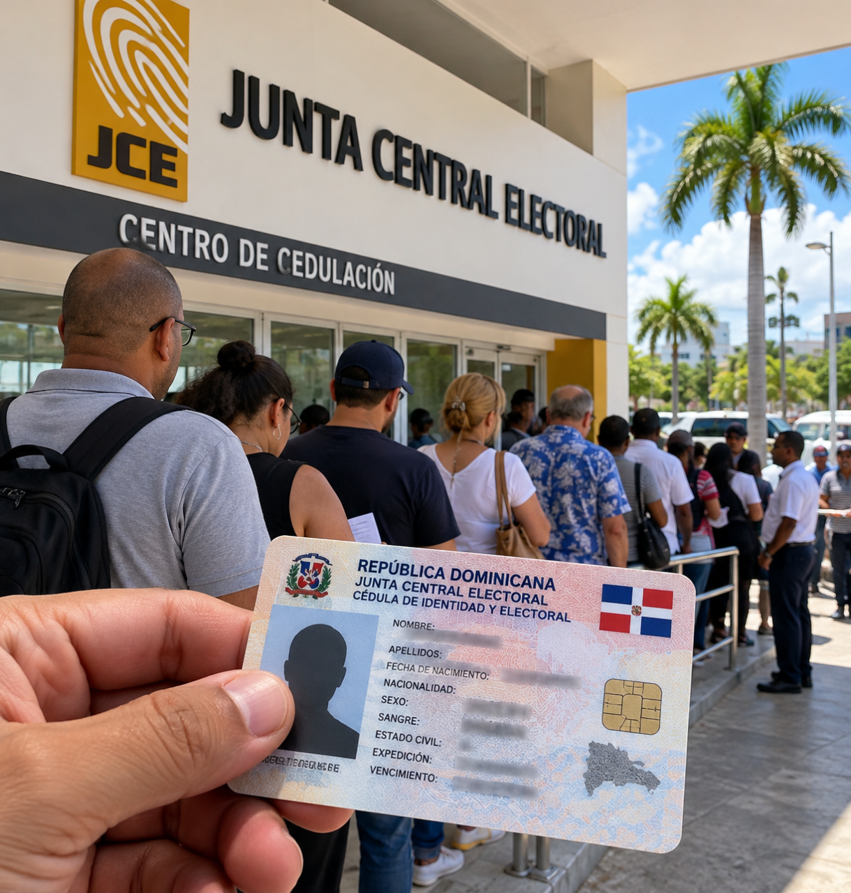 fila ante la junta central electoral