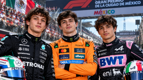 jóvenes pilotos en el gran premio de méxico