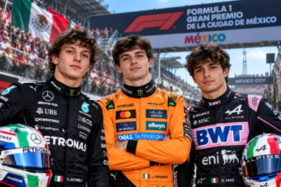jóvenes pilotos en el gran premio de méxico