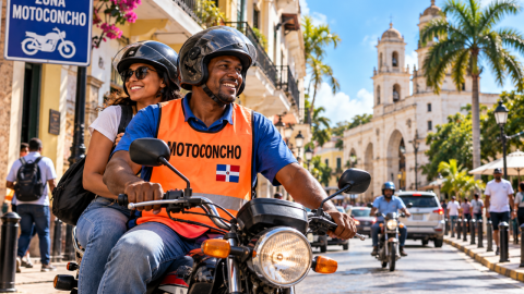 motoconcho por las calles dominicanas