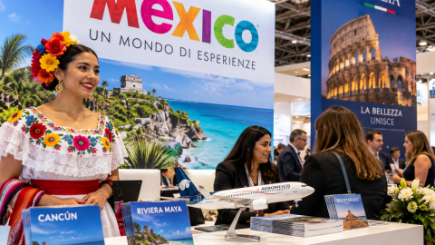 stand de méxico en feria turística italiana