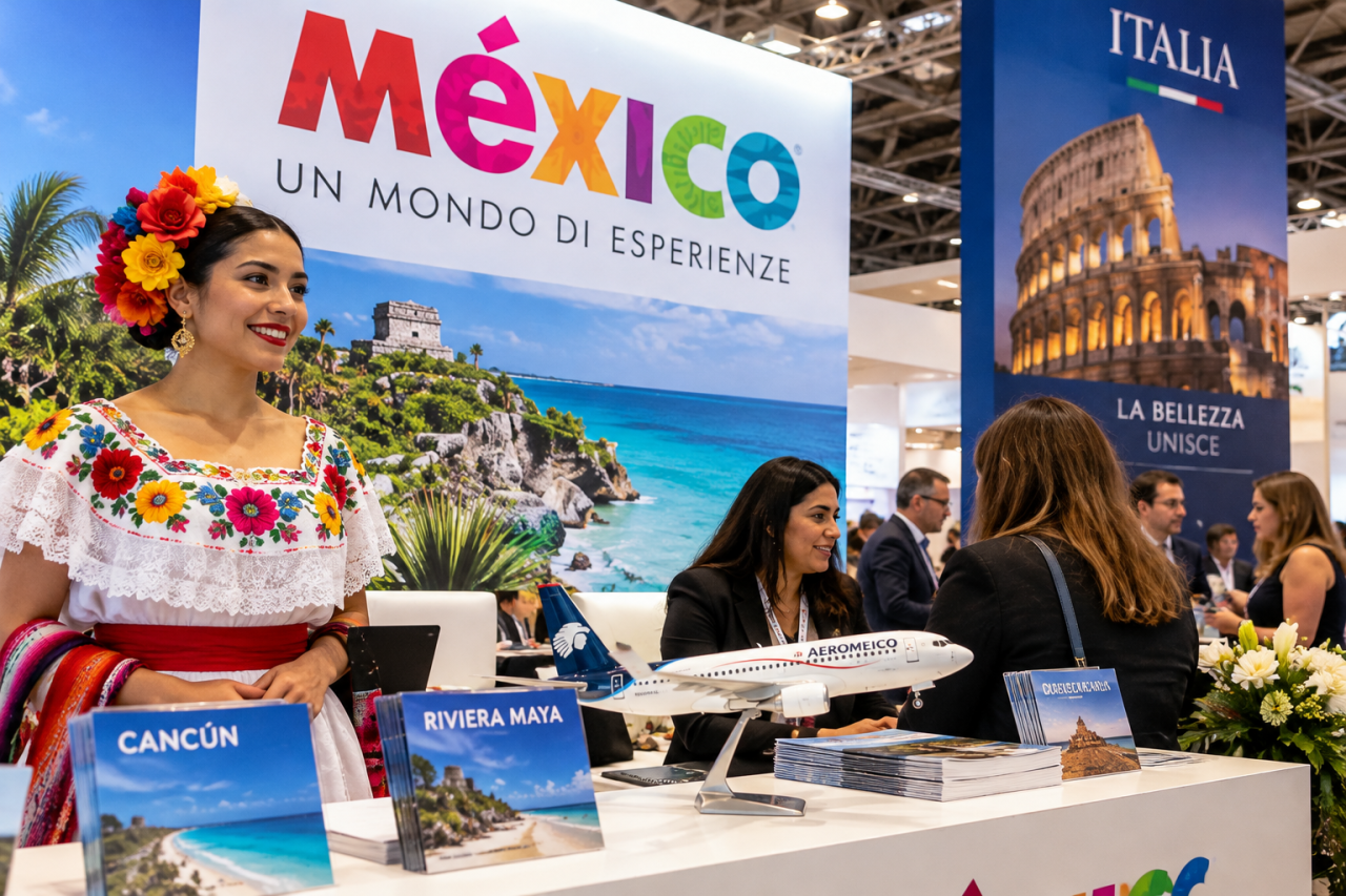 stand de méxico en feria turística italiana