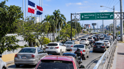tráfico intenso en santo domingo